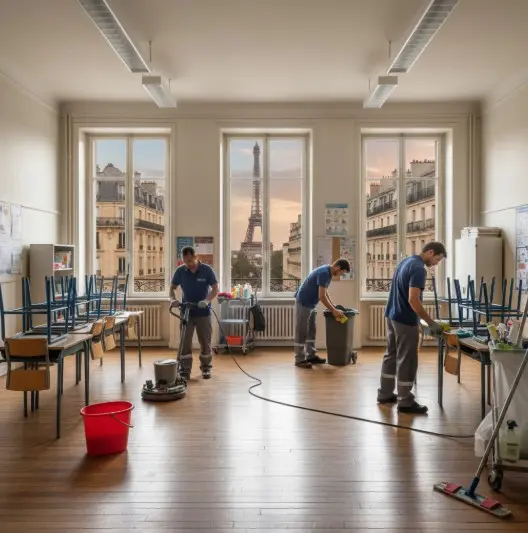 Nettoyage d'espaces éducatifs à Paris